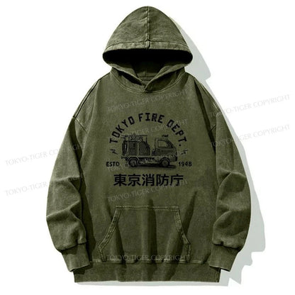 Tokyo-Tiger Tokyo Fire Dept Washed Hoodie