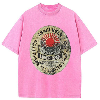 Tokyo-Tiger ASAHI BEER Japanese Washed T-Shirt