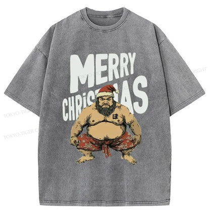 Tokyo-Tiger Christmas Sumo Washed T-Shirt