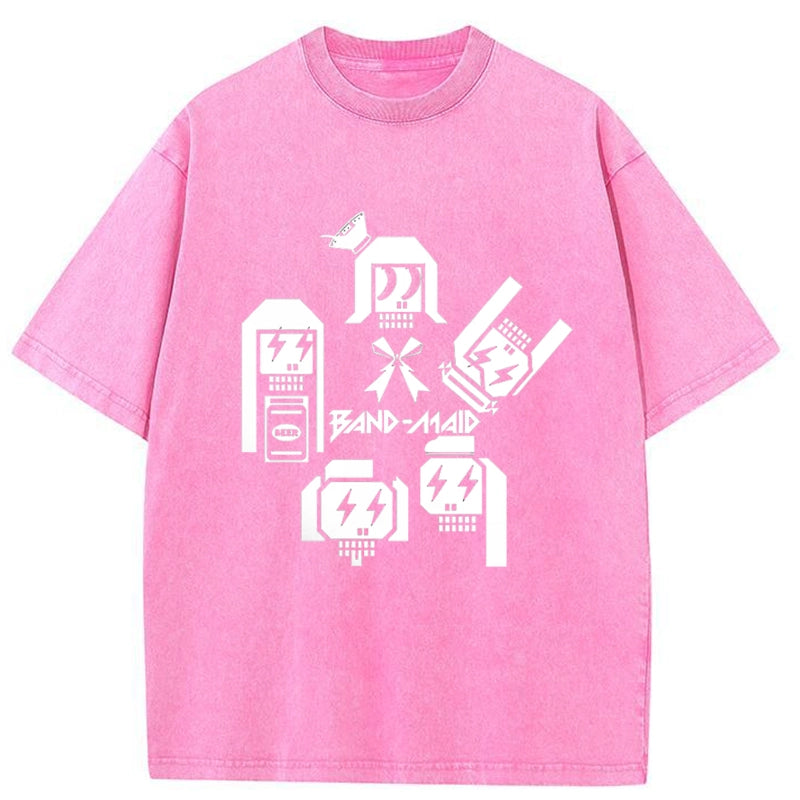 Tokyo-Tiger Band Maid Kawaii Washed T-Shirt