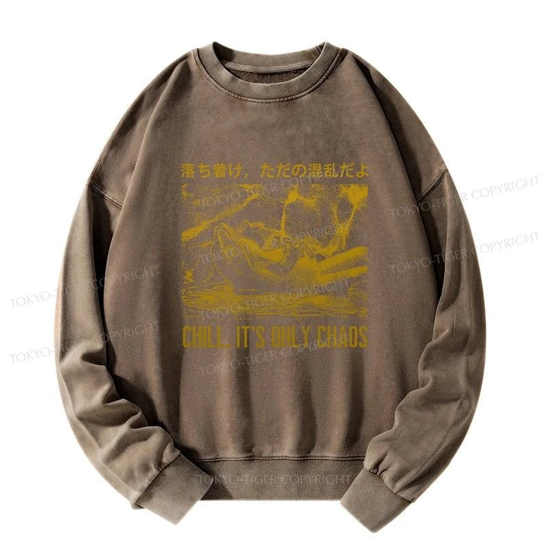 Tokyo-Tiger Cool Frog Japanese Washed Sweatshirt