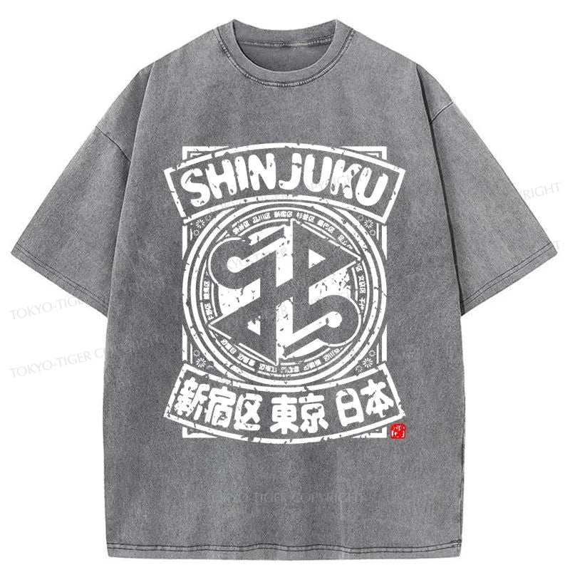 Tokyo-Tiger Shinjuku Tokyo City Japan Washed T-Shirt