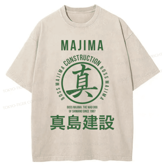 Tokyo-Tiger Majima Construction Japanese Washed T-Shirt