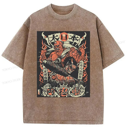 Tokyo-Tiger Japanese Monster Washed T-Shirt