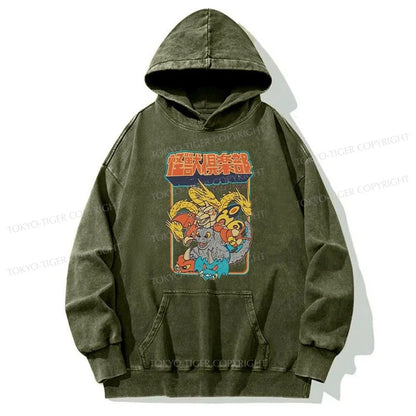 Tokyo-Tiger Kaiju Club Japanese Washed Hoodie