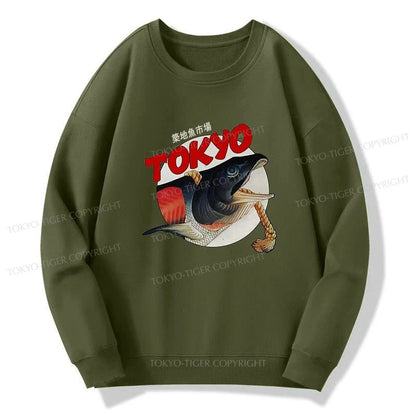 Tokyo-Tiger Vintage Japanese Tsukiji Fish Market Sweatshirt