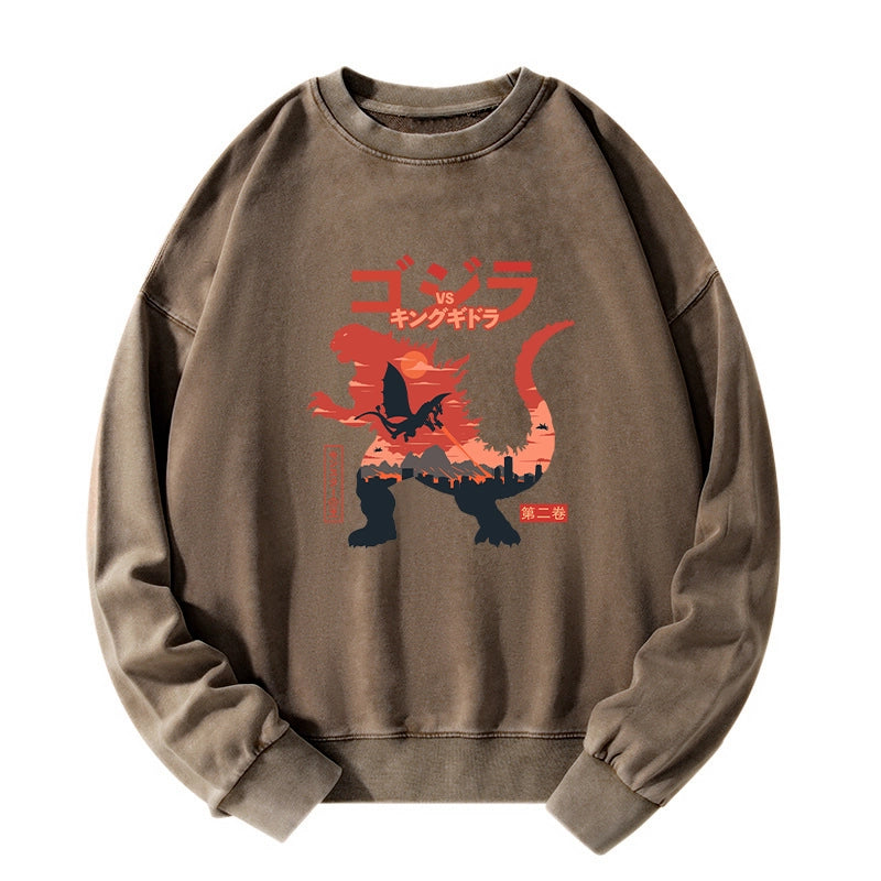 Tokyo-Tiger King of the Monsters Washed Sweatshirt