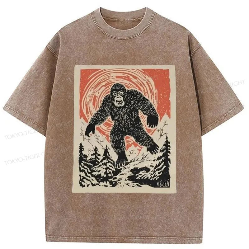 Tokyo-Tiger Bigfoot Monster Japanese Washed T-Shirt