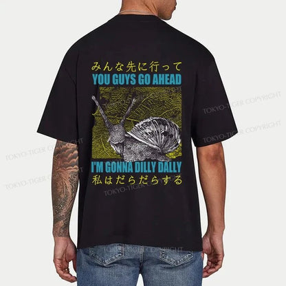 Tokyo-Tiger Slow Snail Japanese Front Back Classic T-Shirt