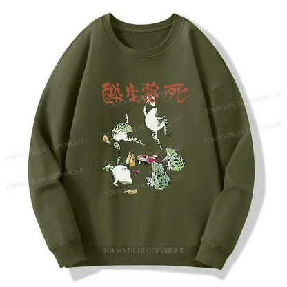 Tokyo-Tiger Japanese Frog Osake Kanji Sweatshirt