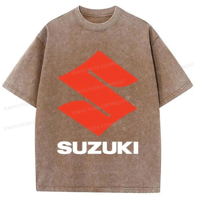 Tokyo-Tiger SUZUKI Logo Washed T-Shirt