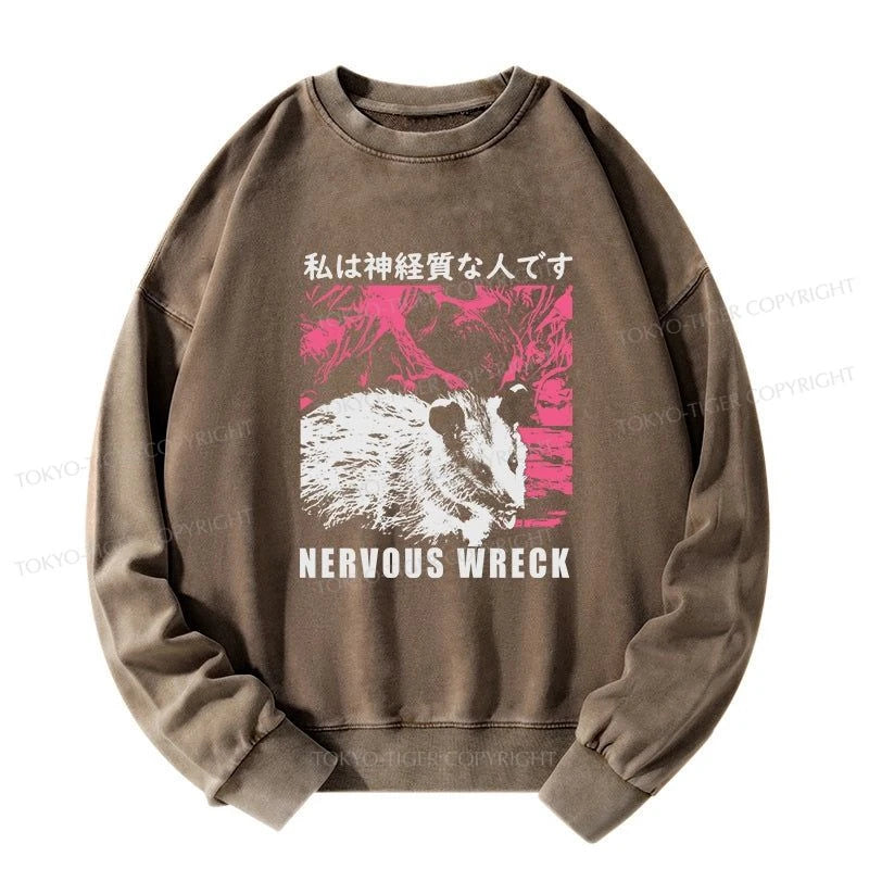 Tokyo-Tiger Nervous Wreck Washed Sweatshirt