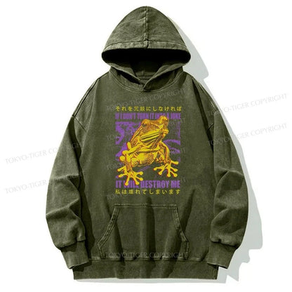 Tokyo-Tiger A Frog Prone To Emotional Breakdown Washed Hoodie