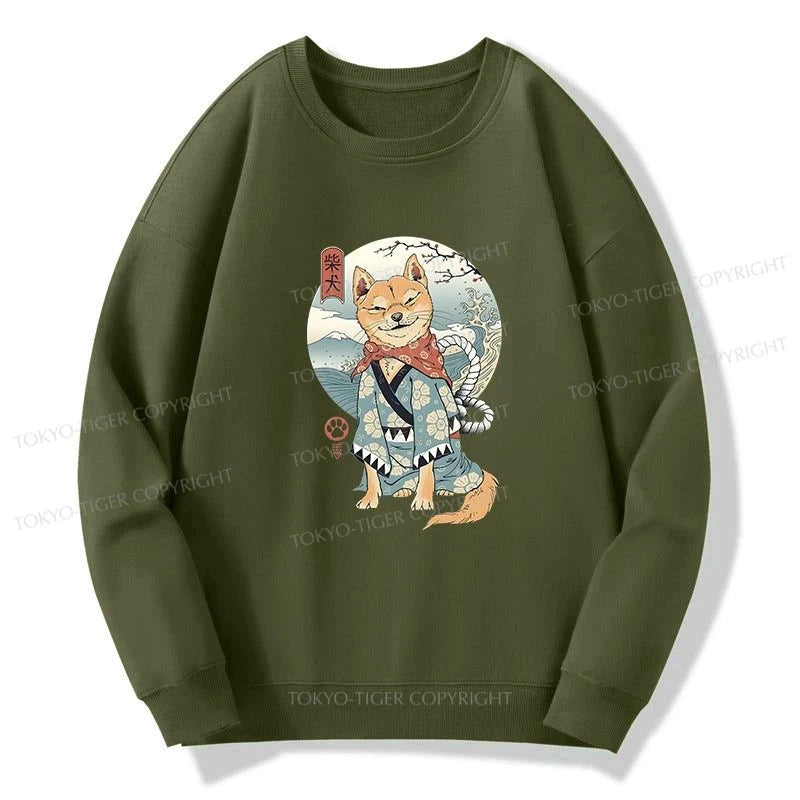 Tokyo-Tiger Samurai Shiba Dog Japanese Sweatshirt