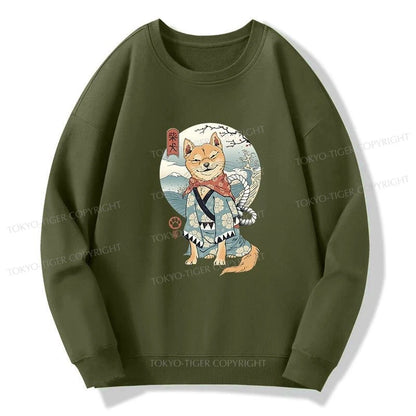 Tokyo-Tiger Samurai Shiba Dog Japanese Sweatshirt