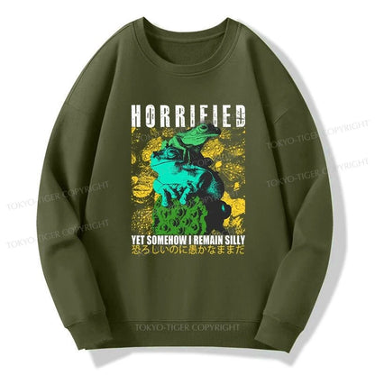 Tokyo-Tiger Horrified Two Frogs Funny Sweatshirt