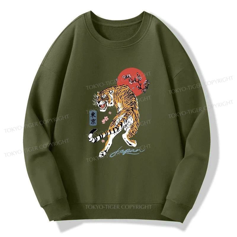 Tokyo-Tiger Tiger Blossom Japanese Sakura Sweatshirt