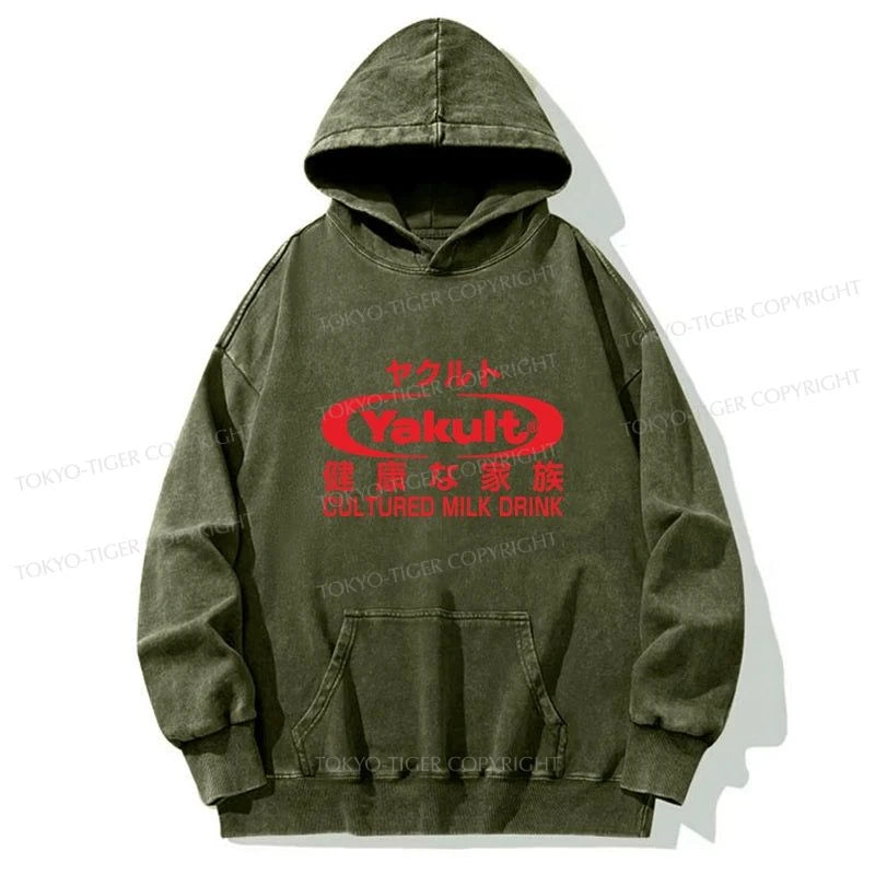 Tokyo-Tiger Yakult Logo Washed Hoodie