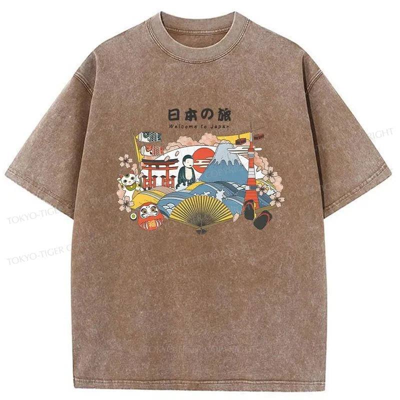 Tokyo-Tiger Trip To Japan Washed T-Shirt