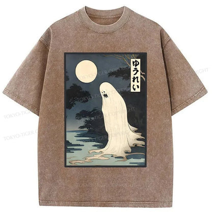 Tokyo-Tiger Creepy Japanese Ghost Washed T-Shirt