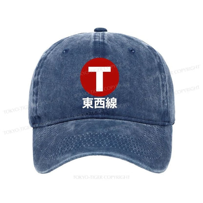 Tokyo-Tiger Tozai Line Kyoto Washed Cap