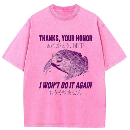 Tokyo-Tiger I Won't Do It Again Frog Washed T-Shirt