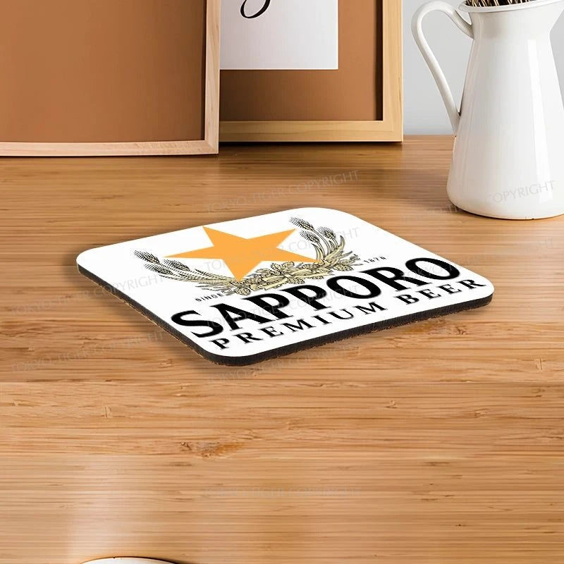 Tokyo-Tiger Sapporo Beer Logo Japanese Coaster