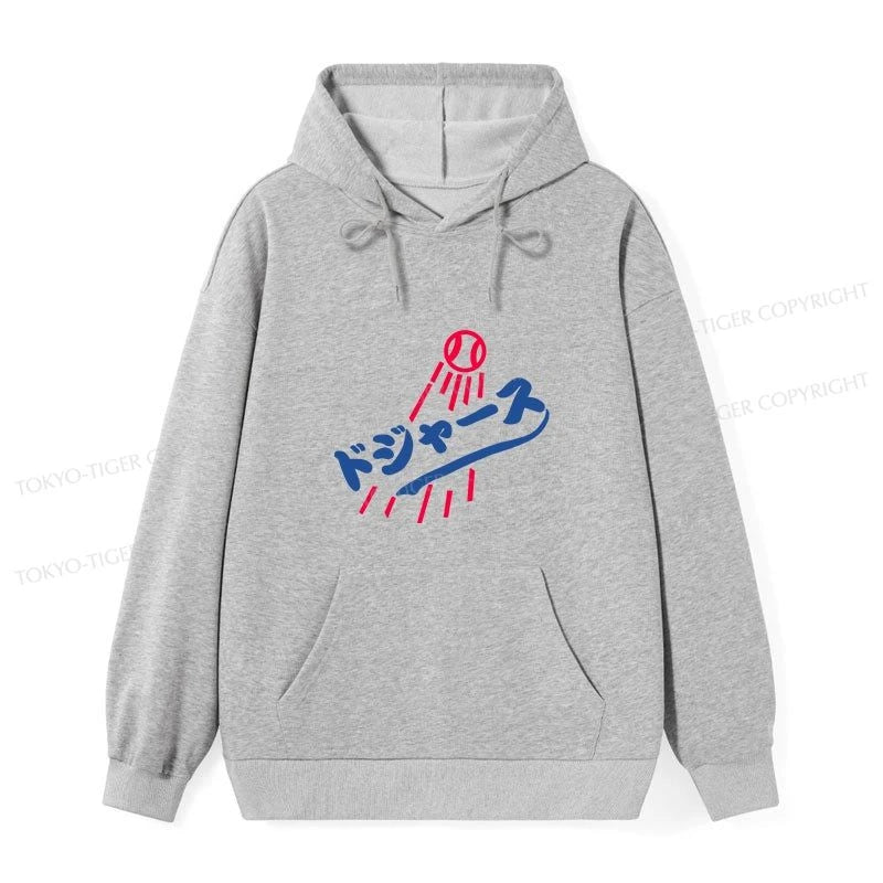 Tokyo-Tiger LA Dodgers Japanese Logo Classic Hoodie