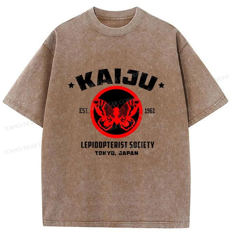 Tokyo-Tiger Japanese Monster Mothra Washed T-Shirt