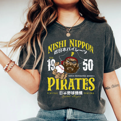 Tokyo-Tiger Nishi Nippon Baseball Washed T-Shirt