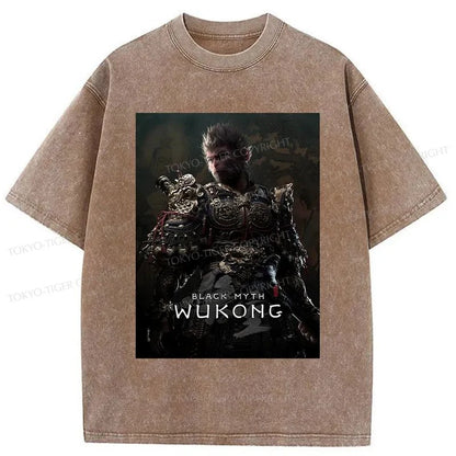 Tokyo-Tiger Black Myth Wukong Washed T-Shirt