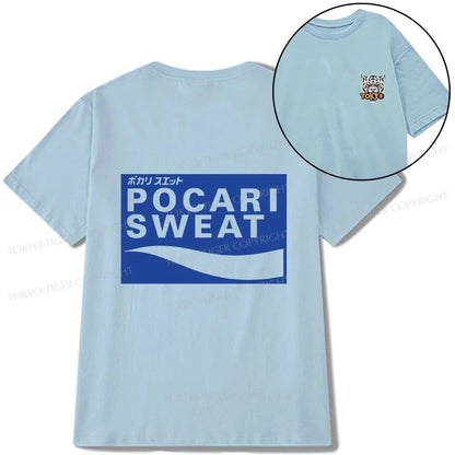 Tokyo-Tiger POCARI SWEAT Logo Front Back Classic T-Shirt