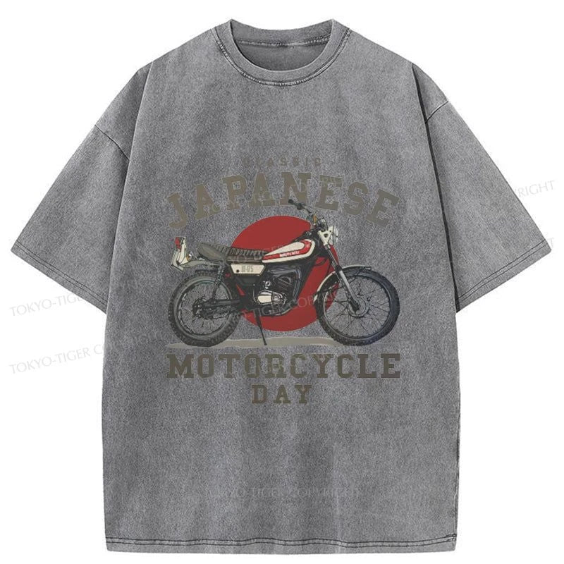 Tokyo-Tiger Japanese Motorcycle Washed T-Shirt