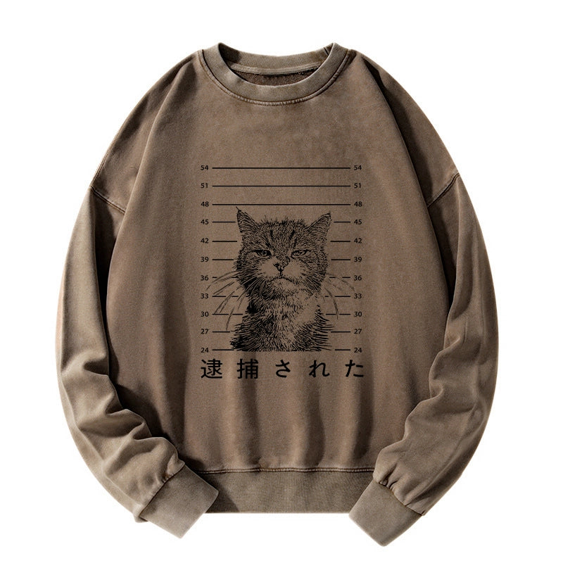 Tokyo-Tiger Cat That Was Arrested Washed Sweatshirt