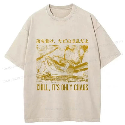 Tokyo-Tiger Cool Frog Japanese Washed T-Shirt