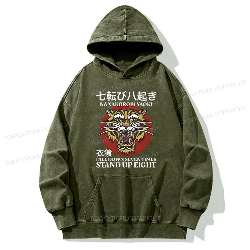 Tokyo-Tiger Retro Tiger Washed Hoodie