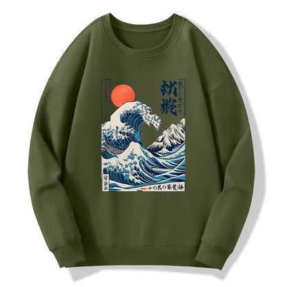 Tokyo-Tiger Ukiyo-e Ocean Waves Japan Sweatshirt