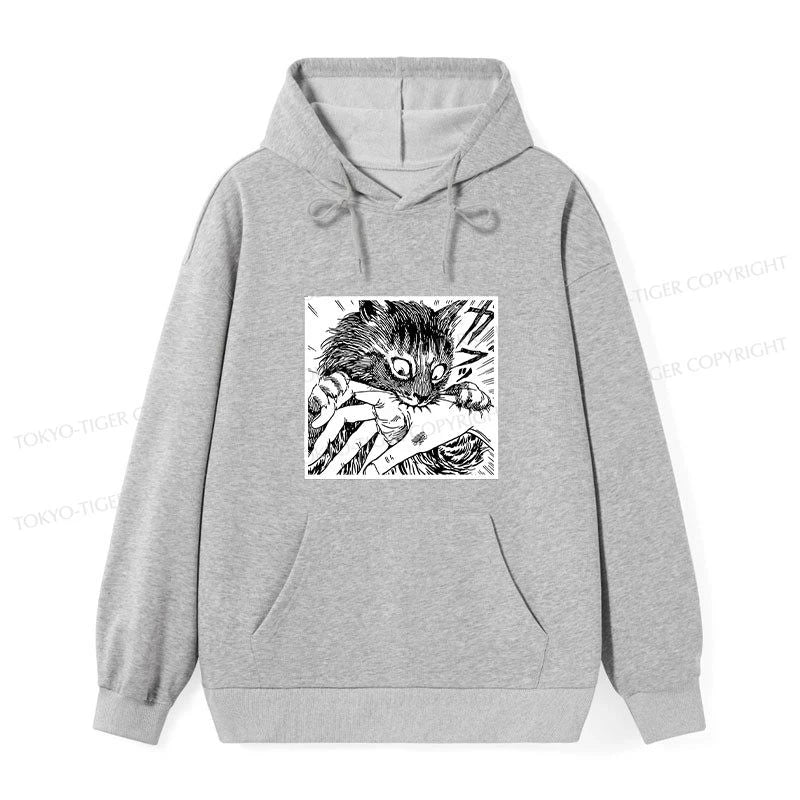 Tokyo-Tiger Creepy Cat Anime Horror Anteater Classic Hoodie