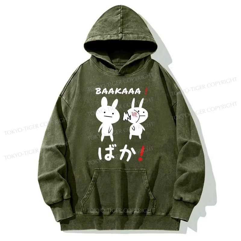 Tokyo-Tiger Anime Baka Manga Slap Washed Hoodie