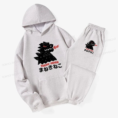 Tokyo-Tiger Japanese Fortune Cat Fleece Lined Hoodie Set