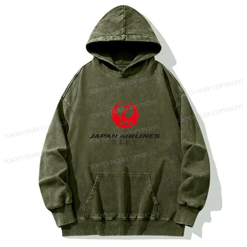 Tokyo-Tiger Japan Airlines Washed Hoodie