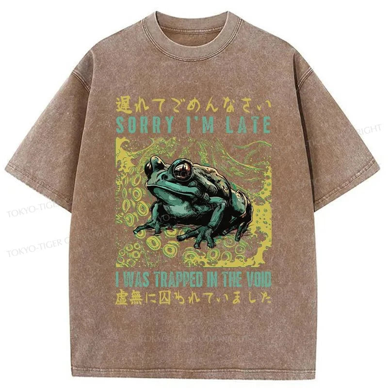 Tokyo-Tiger A Frog Trapped In The Void Washed T-Shirt