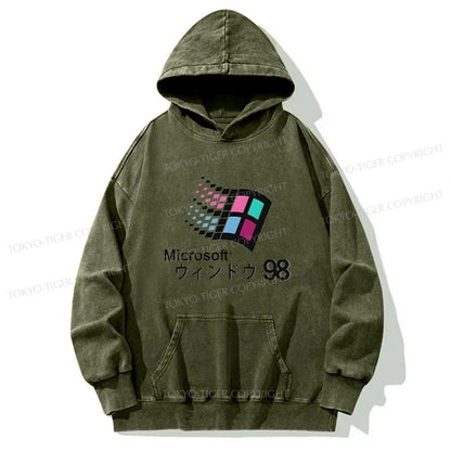 Tokyo-Tiger Microsoft Windows 98 Washed Hoodie