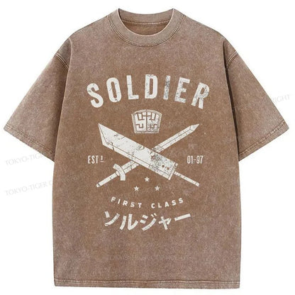 Tokyo-Tiger First Class Soldier Japanese Washed T-Shirt