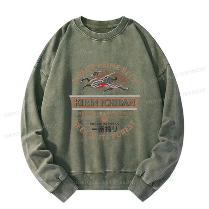 Tokyo-Tiger Kirin Ichiban Beer Japan Washed Sweatshirt