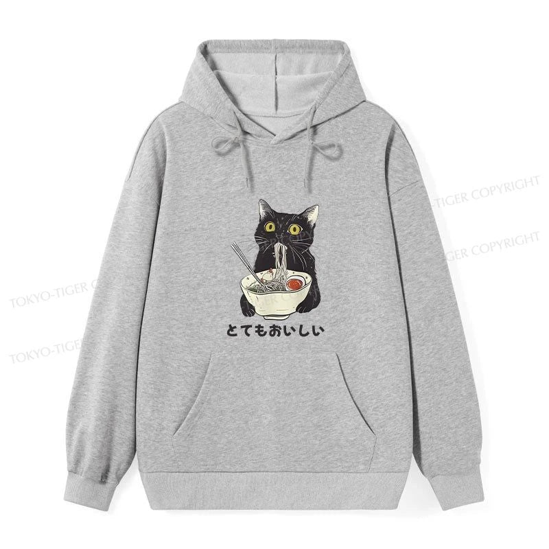 Tokyo-Tiger Cats Eat Ramen Noodles Classic Hoodie