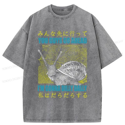 Tokyo-Tiger Slow Snail Japanese Washed T-Shirt