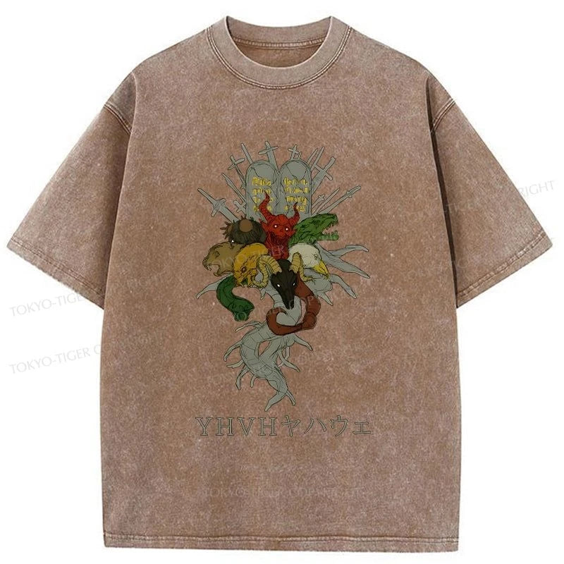 Tokyo-Tiger YHVH With Devil Washed T-Shirt