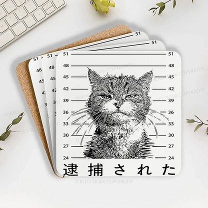 Tokyo-Tiger Cat That Was Arrested Coaster