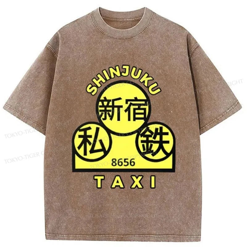 Tokyo-Tiger Shinjuku Taxi Washed T-Shirt